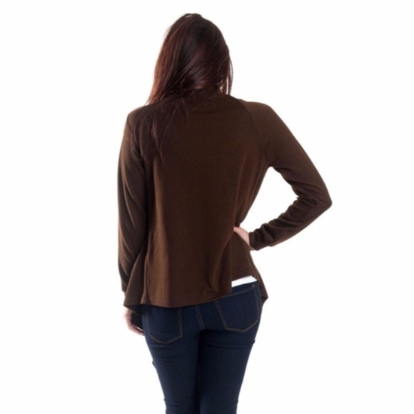 Brown claire water fall cardigan - Picture 2 of 2